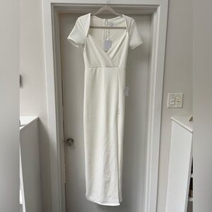 New With Tags - Lulus Eternal Elegance White Maxi Dress Small